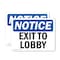 Signmission Exit Sign, Vinyl Decal, 5 in W, 3.5 in H, Exit To Lobby OS-2PACK-NS-D-35-L-12257 - alternate 1